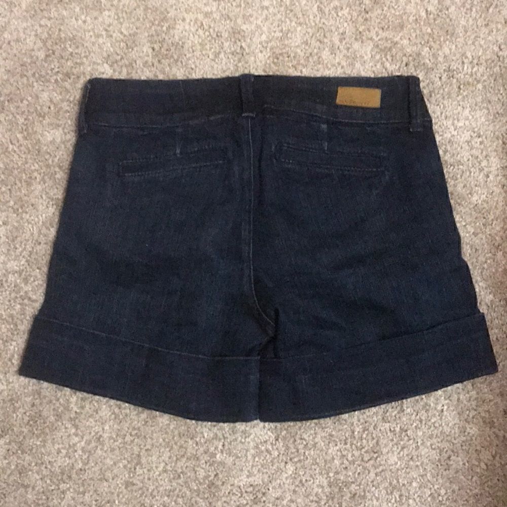 Dk blue cuffed denim shorts - Picture 2 of 2